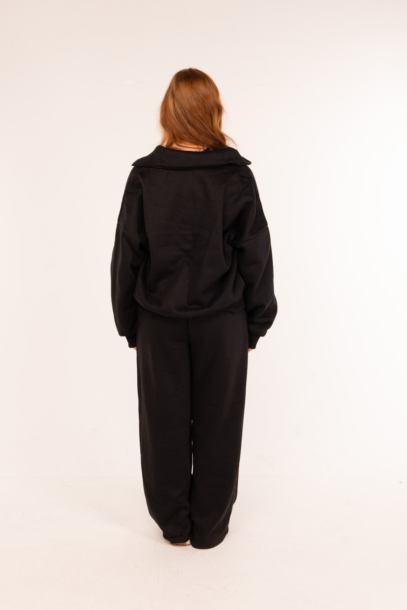 Elevate Half Zip Sweatshirt – Black