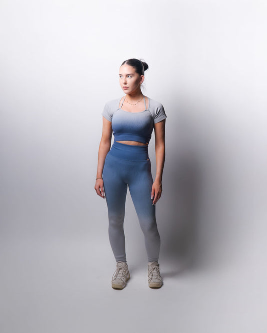 Ombre Denim Blue Leggings