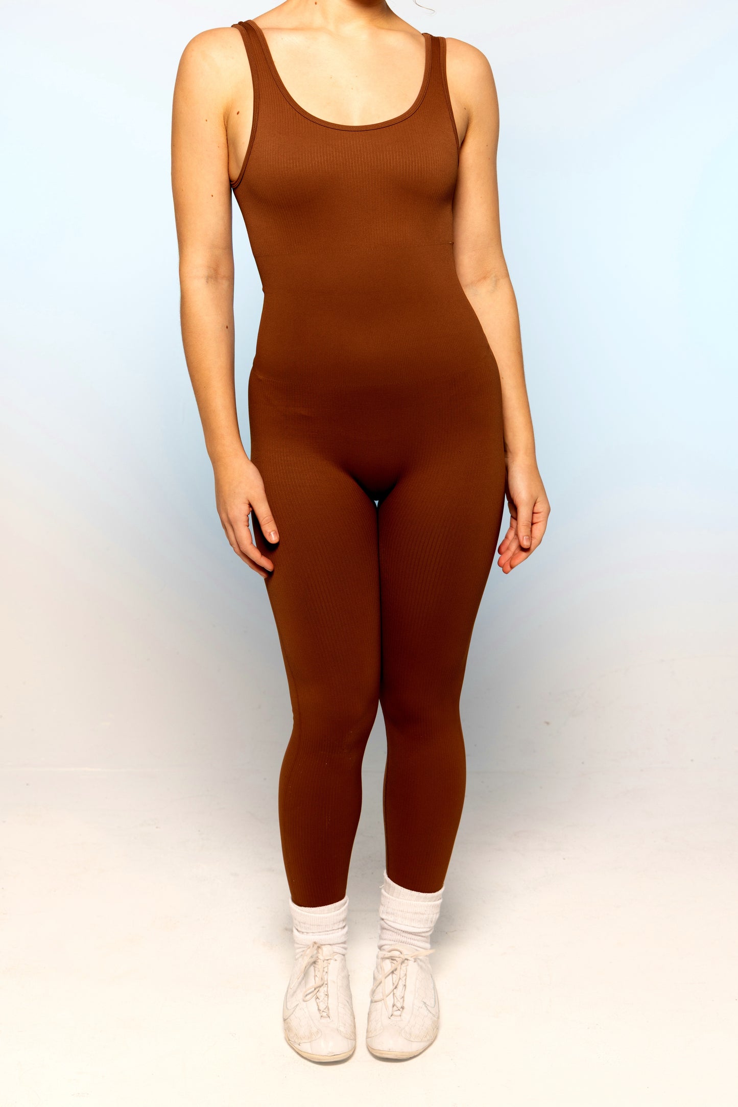 Yoga ribbed one piece tank top jumpsuits