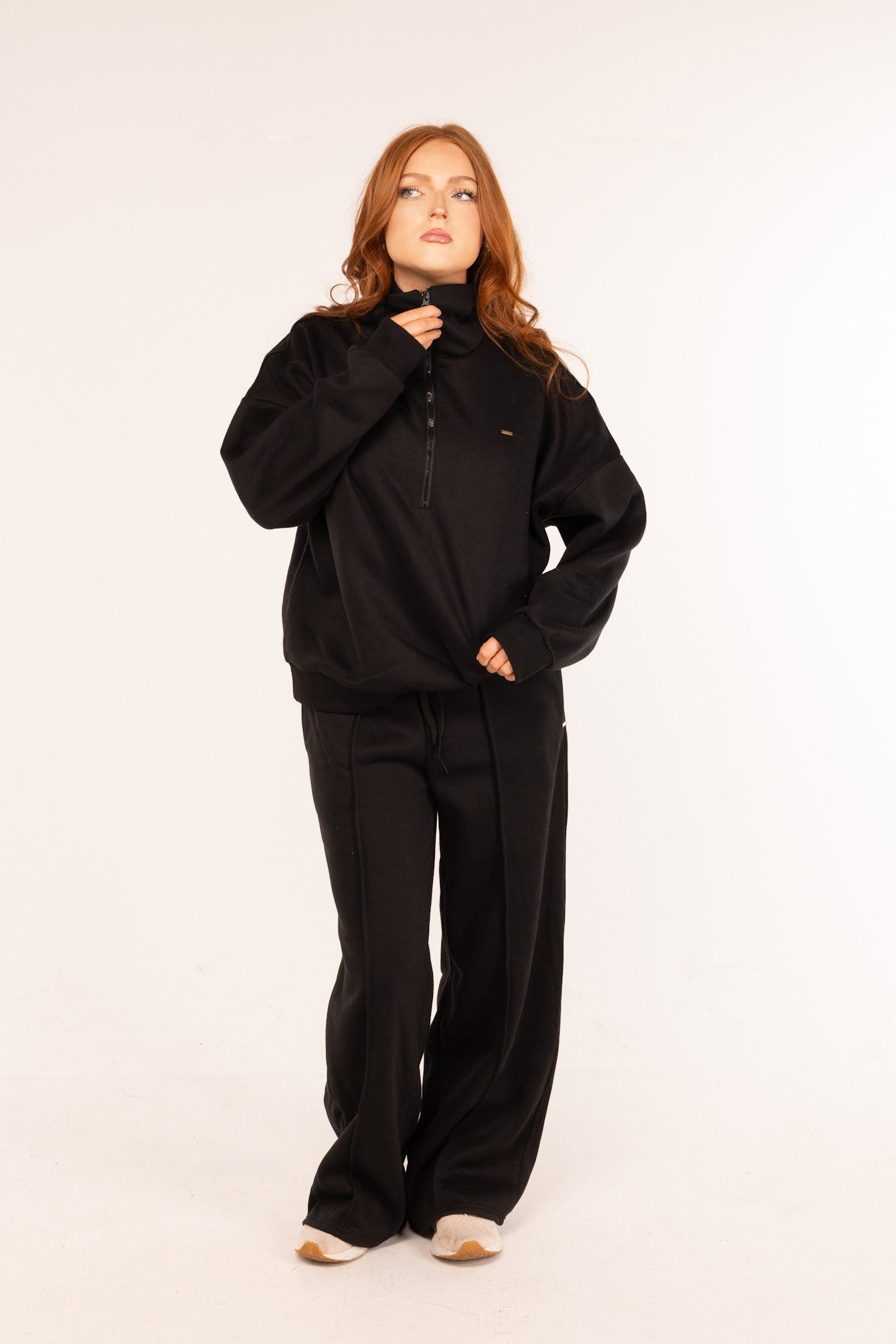 Elevate Half Zip Sweatshirt – Black