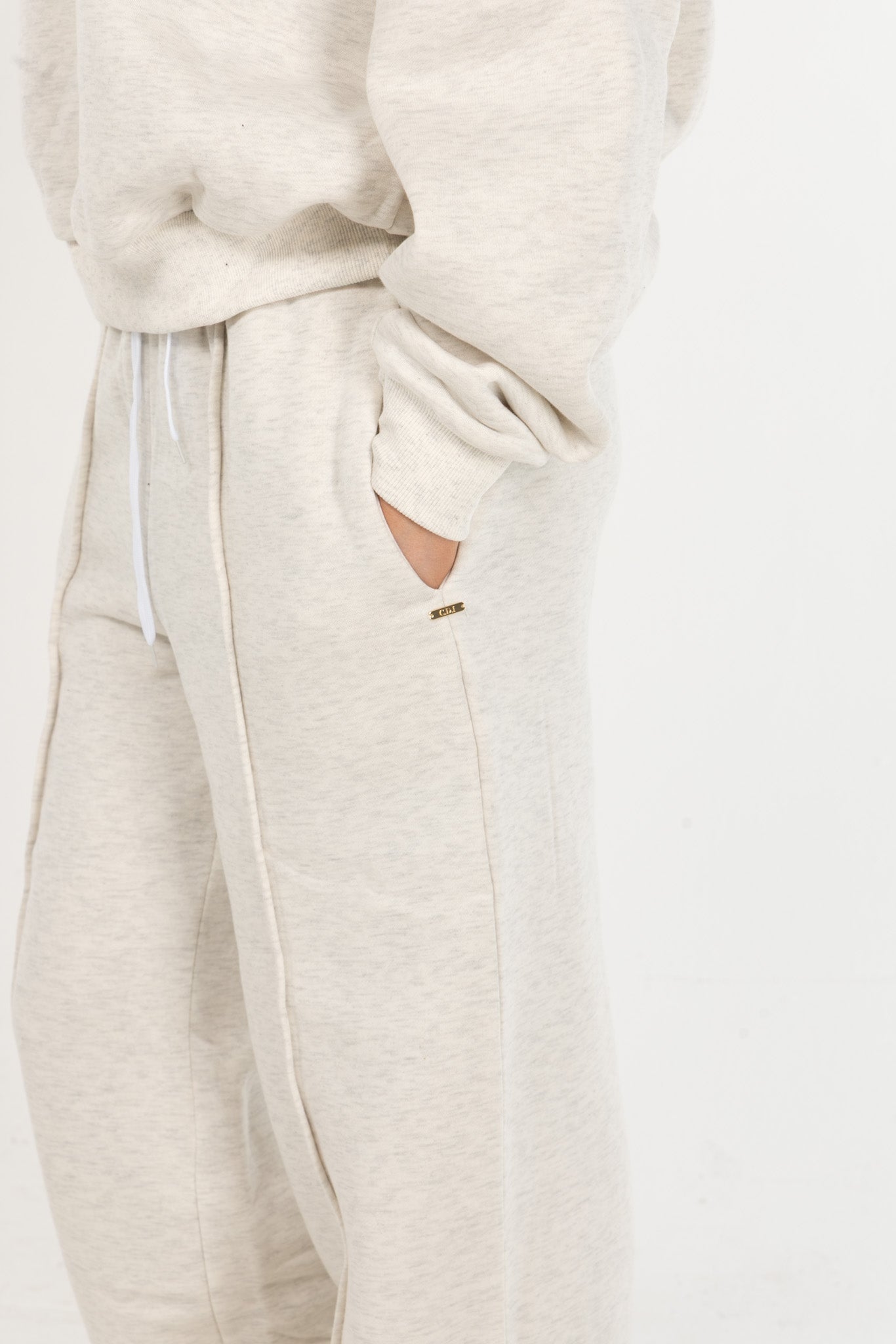 Elevate Wide Leg Joggers – Oatmeal