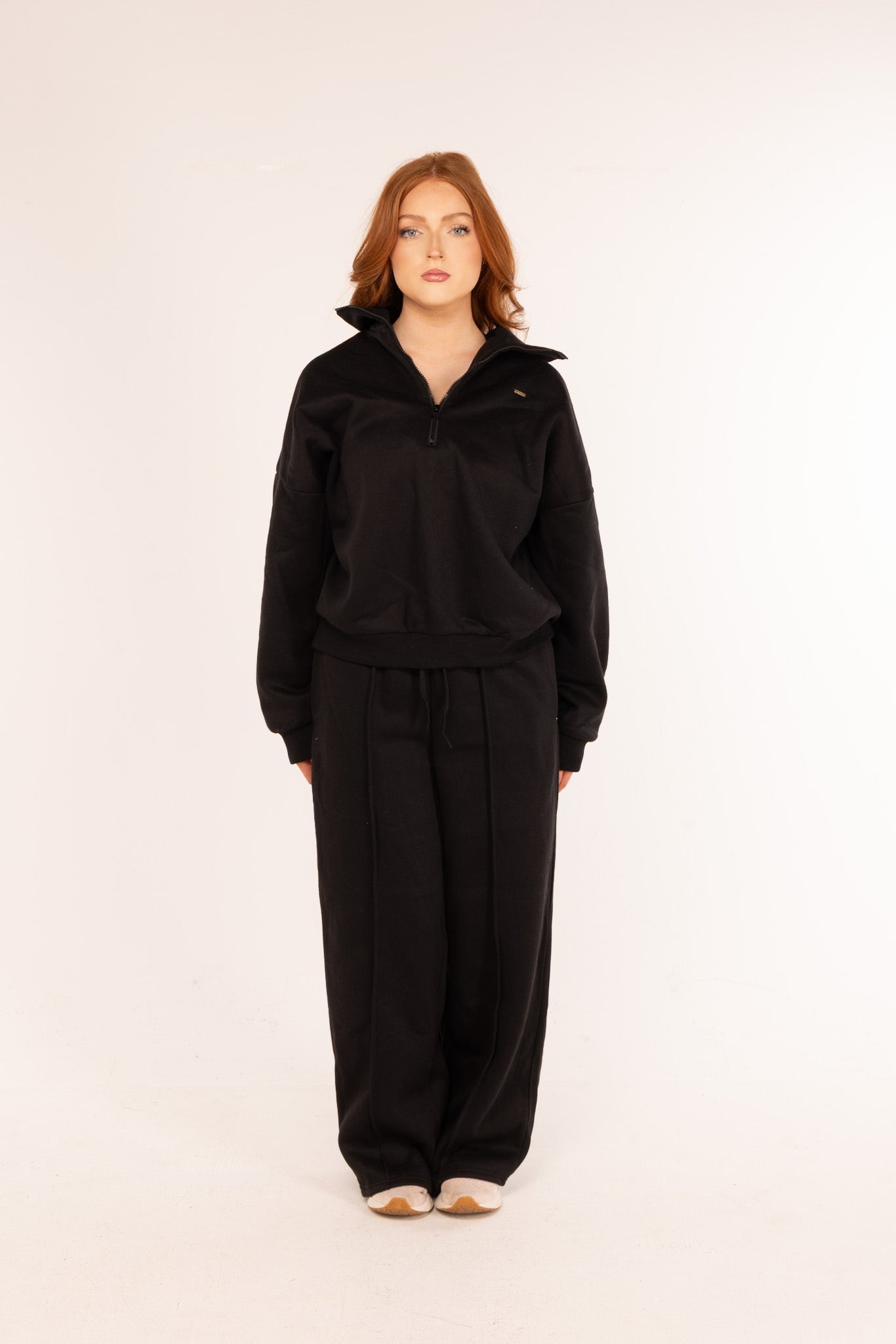 Elevate Wide Leg Joggers – Black