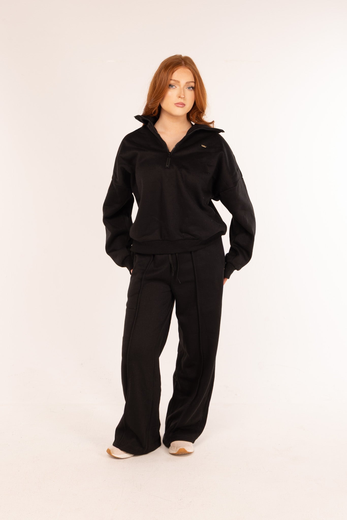 Elevate Half Zip Sweatshirt – Black